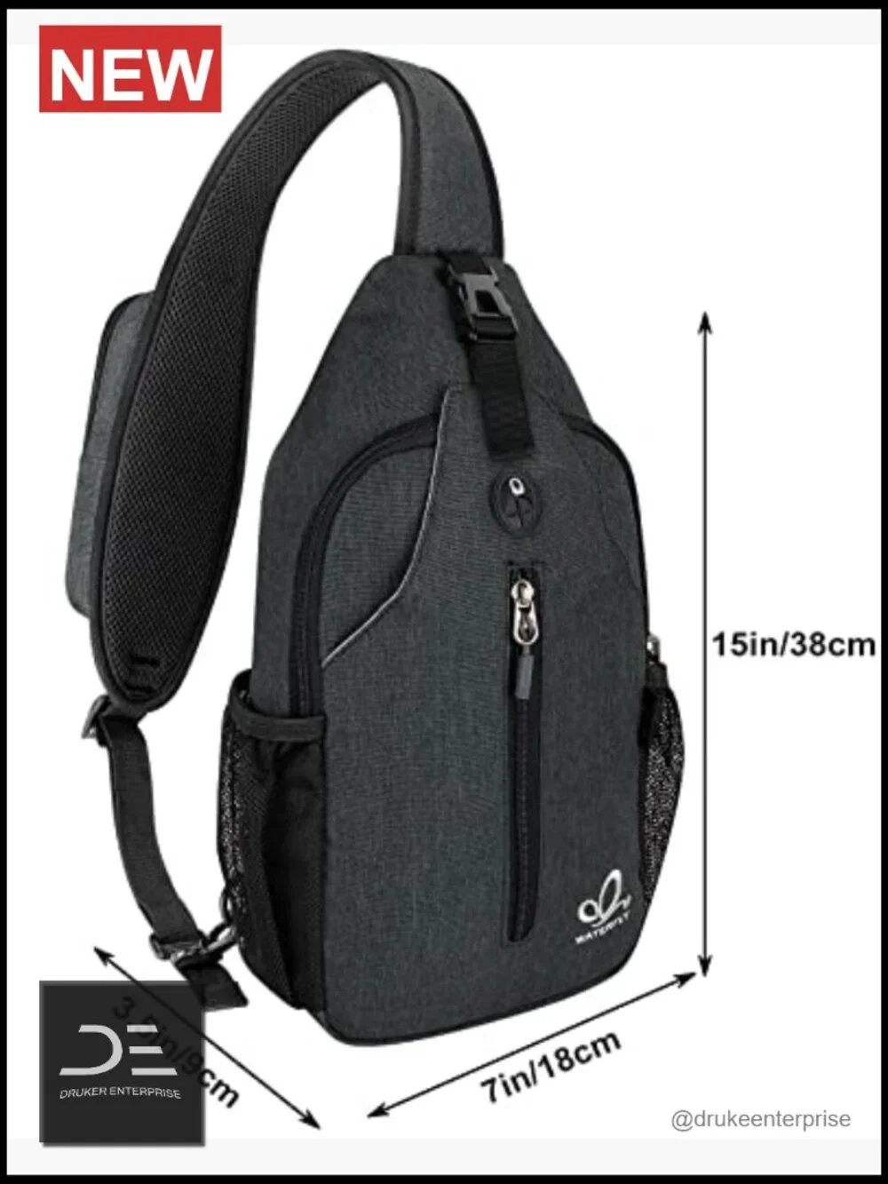 Crossbody Sling Backpack Travel Hiking Daypack with Adjustable Strap